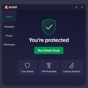 Avast 백신 UI 예시 이미지