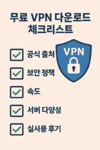 무료 VPN 다운로드 체크리스트 이미지