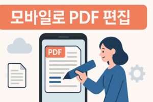 모바일로 PDF 편집하는 이미지
